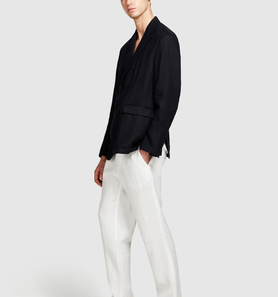 100% linen blazer - men's blazers - Black | Sisley image number 2